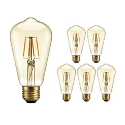Kit 6 Filamento led 4w st64 E27 2200k Bivolt lampada Vintage Retro
