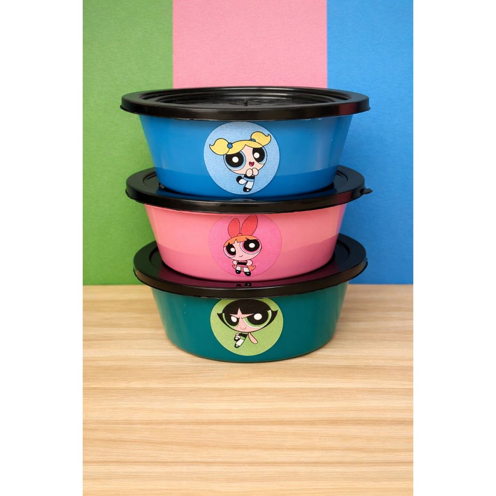 kit 10 Potes Plástico 400ml Com Tampa Organizador Armazenador Mantimento Cozinha Decorado em Oferta na Shopee