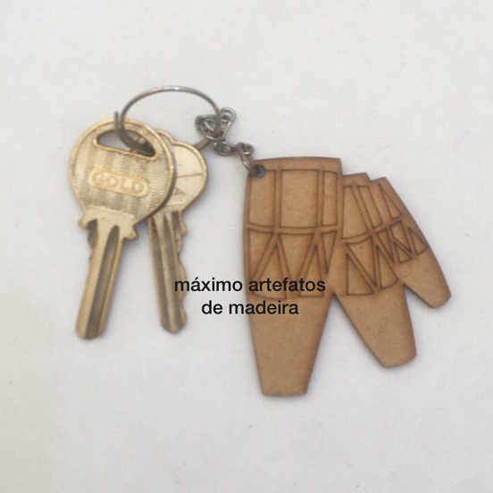 Lembrança de OGÃ  Atabaqueiro Ogan - Chaveiro de Atabaque - Umbanda e candomblé Kit com 30 peças
