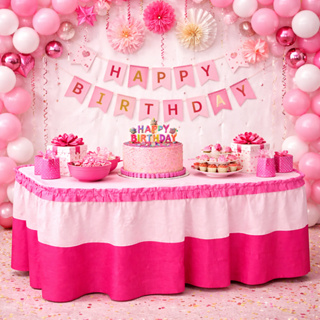 Saia Babado de TNT para festa de aniversario mesa do bolo decoração toalha em Oferta na Shopee