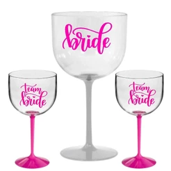 Kit 12 Taças Despedida de Solteira Bride e Team Bride 450ml Acrílico casamento lembrancinha