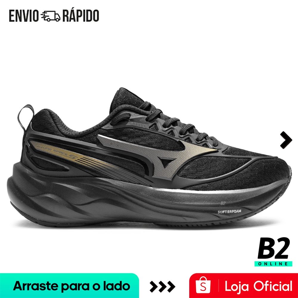 Tênis Mizuno Space 5 Preto Feminino Original e Com Nota fiscal e Garantia em Oferta na Shopee