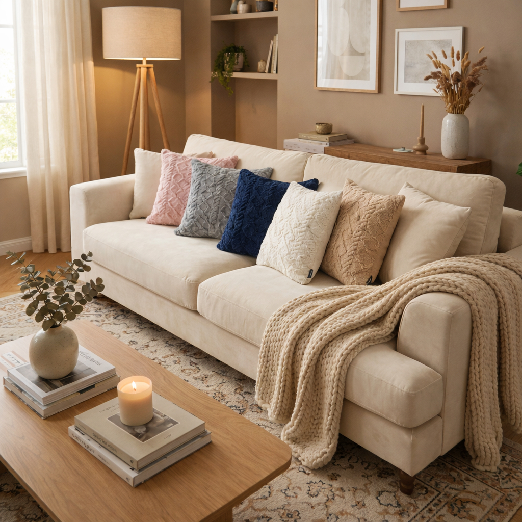 Kit com 3 Capas de Almofada Flanel Premium 45x45cm – Toque Aveludado e Sofisticado