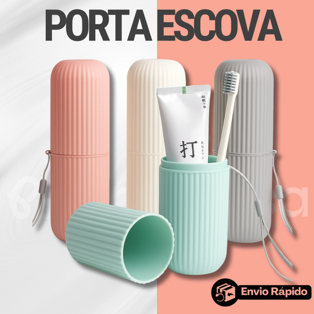 Estojo Porta Escovas - Portátil Viagem Bolsa Escola - De Dente E Creme Dental - Sortidos
