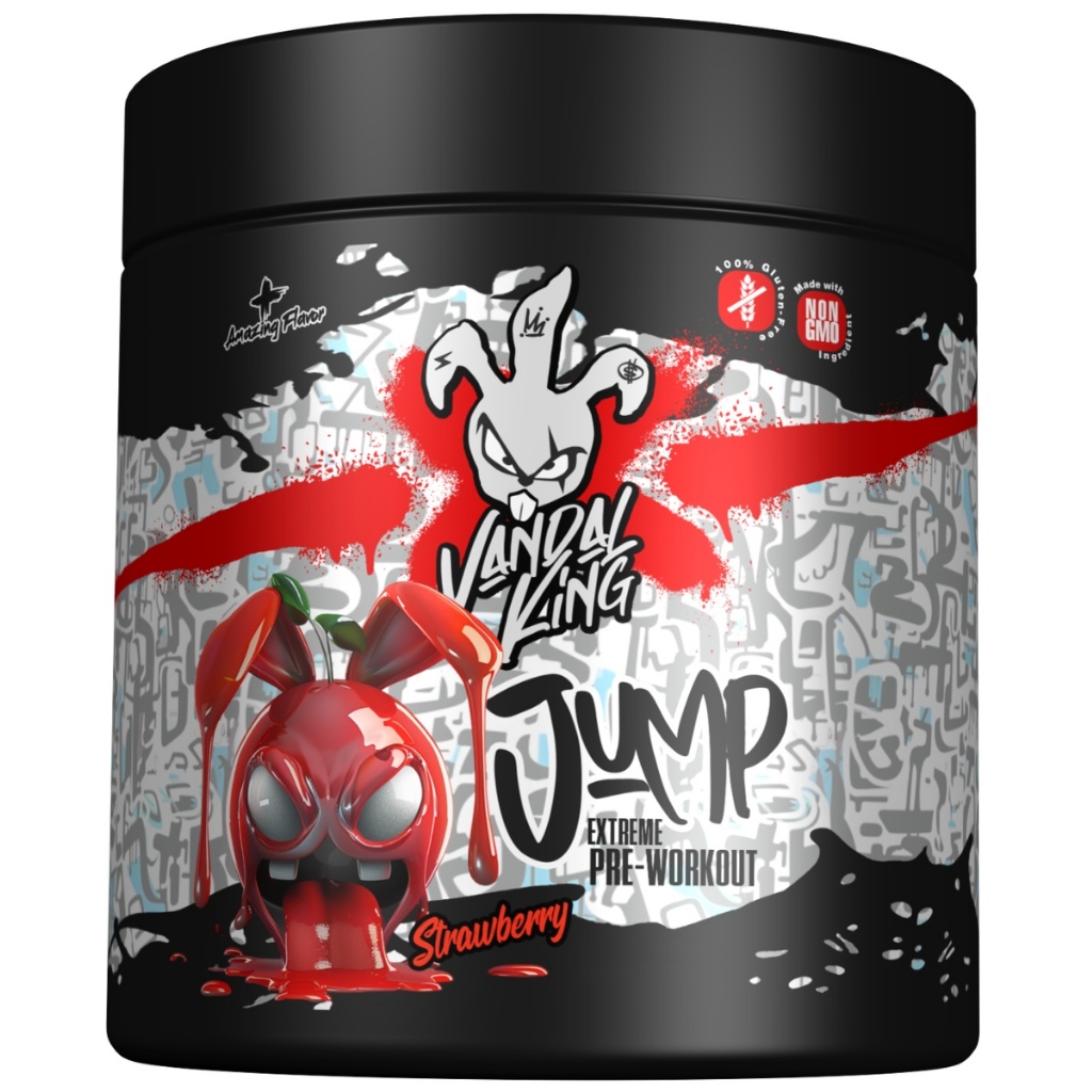 Pré Treino Jump Extreme Pre Workout 300g Vandal King Strawberry em Oferta na Shopee