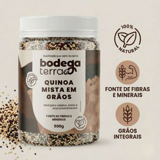 Mix de Quinoa em Grãos Branca Preta e Vermelha Orgânica e Sem Glúten 100% Natural Premium 500G em Oferta na Shopee