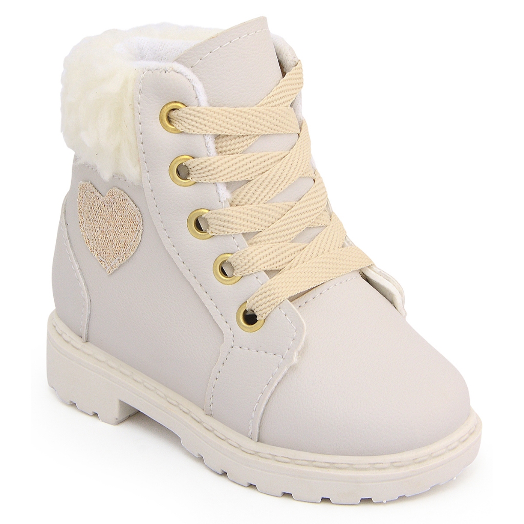 Bota Coturno Infantil Menina Feminina Botinha Cano Médio Confortável Pelúcia em Oferta na Shopee