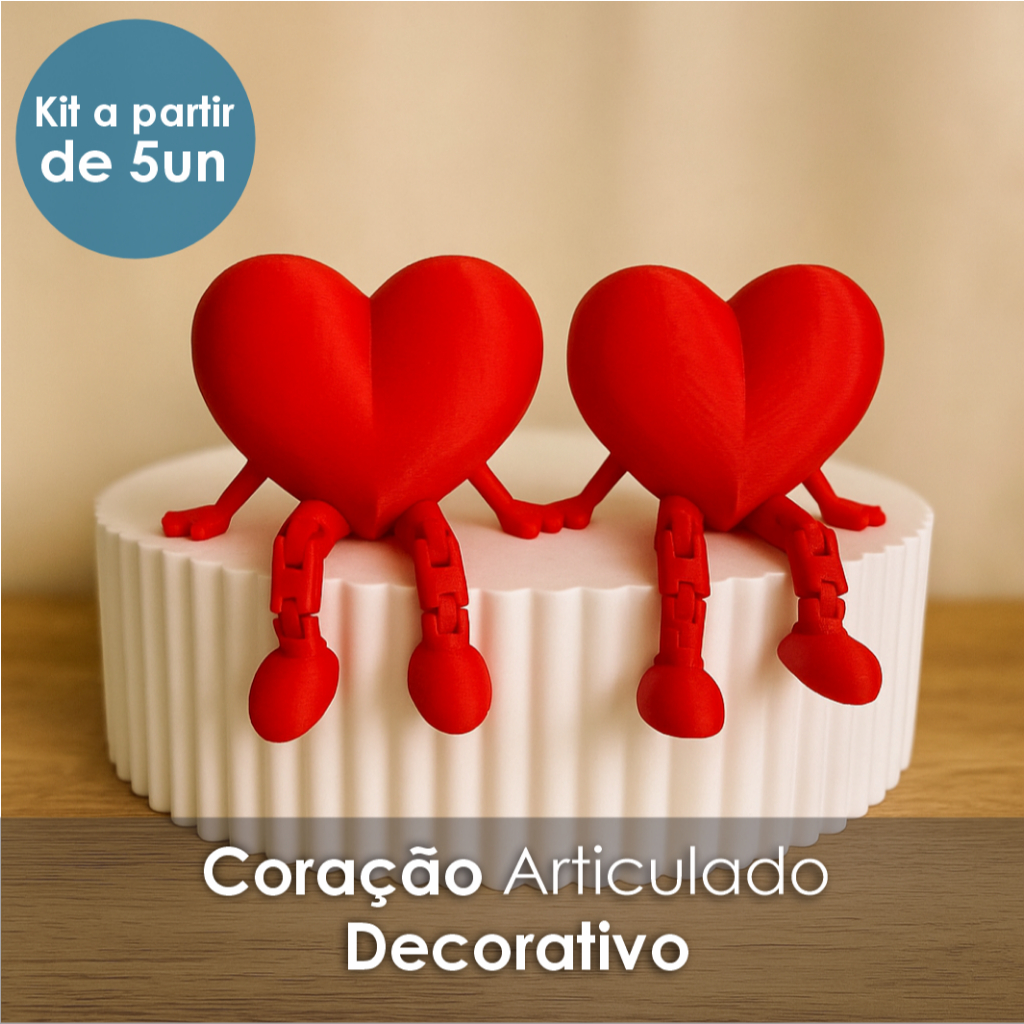Coração Articulado Kit 3 a 20 unidades - Decoração - Enfeite, Dia dos Namorados, casamento