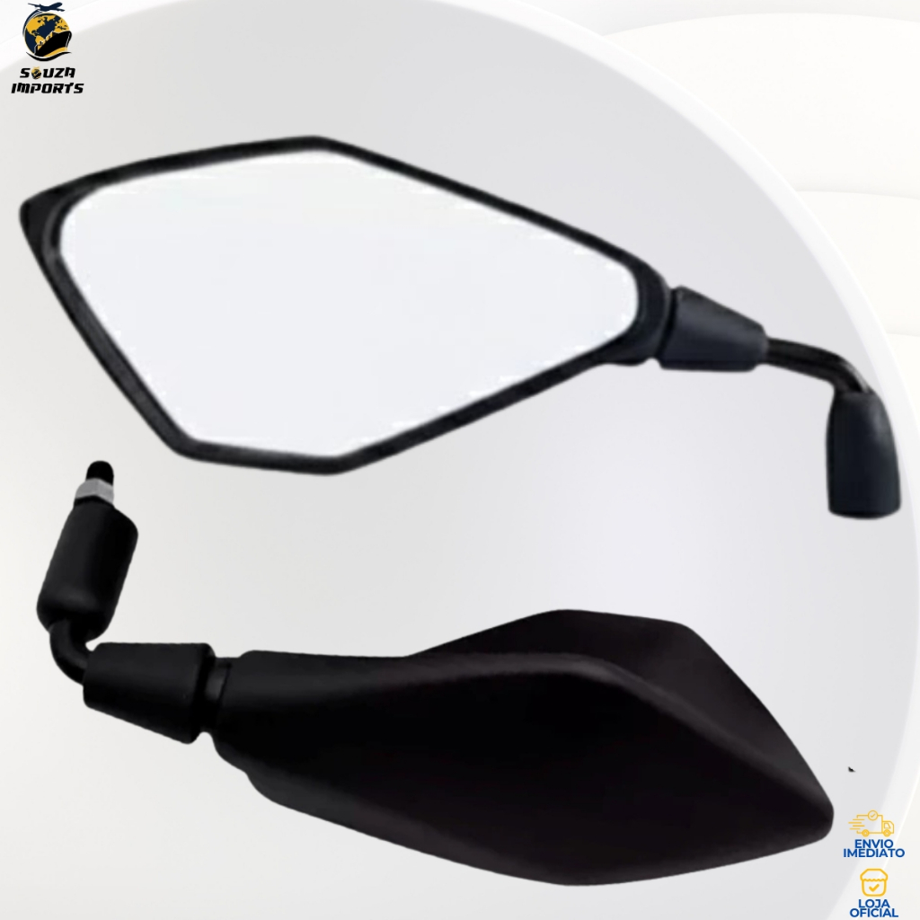 Retrovisor Par Z400 Modelo Rosca Honda Fixo Haste curta Esportivo em Oferta na Shopee