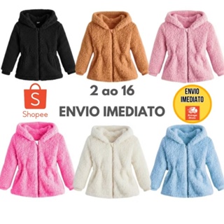 Blusa de Moletom Infantil Casaco Teddy Ted Tedy Fofinho Frio Casaquinho Quentinho Touca Capuz Pelinho Pelo de Carneiro em Oferta na Shopee