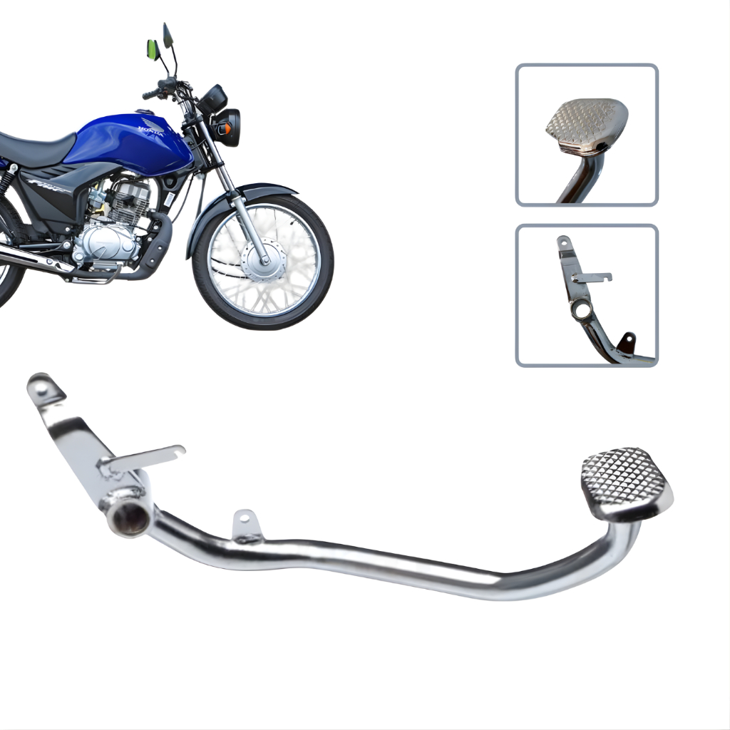 Pedal De Freio Modelo Original Cromado Moto Honda Cg 125 Fan 150 Fan 150 Titan 2009 em diante em Oferta na Shopee