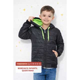 Jaqueta Bobojaco Infantil Inverno Matelada com Capuz Menino Menina em Oferta na Shopee