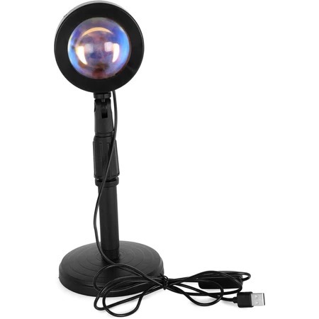 Luminária Sunset Projetor Pôr do Sol LED RGB 360° Decoração Quarto TikTok USB