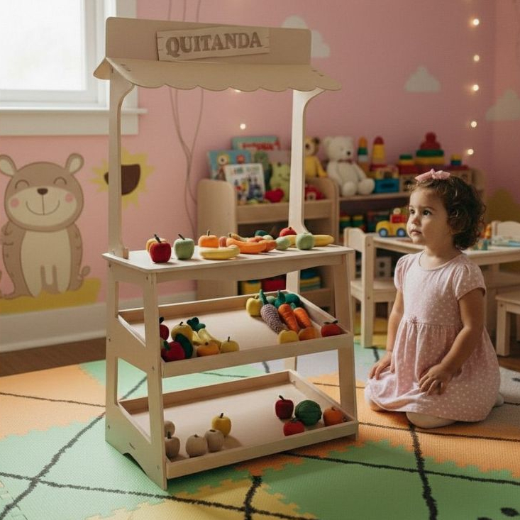 Quitanda Feirinha Barraca De Frutas Infantil Brinquedos Mdf Lúdicos