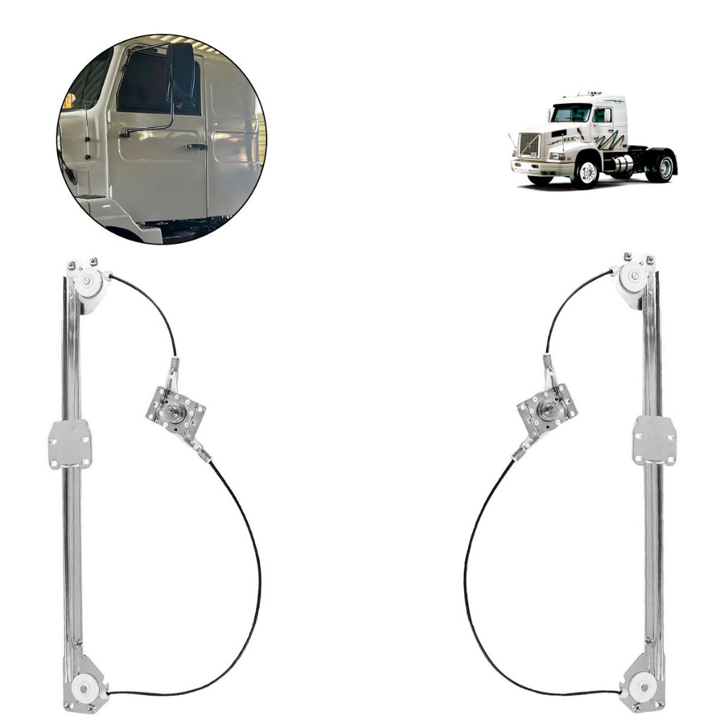 Par Maquina Vidro Volvo Nl10 Nl12 Edc 1992 1993 1994 1995 1996 1997 1998 1999 Cabine Longa