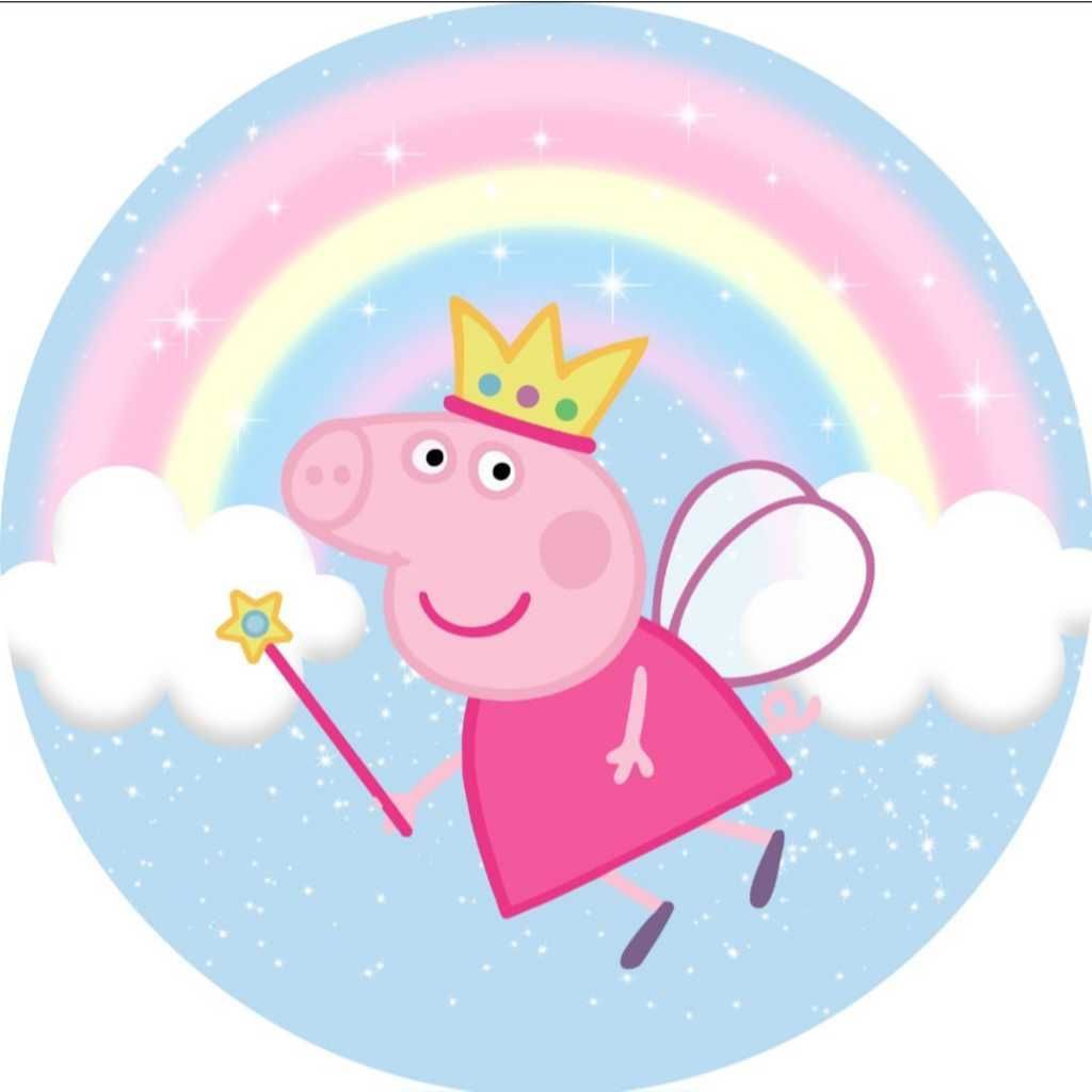 Detalhes do PAINEL DE FESTA INFANTIL REDONDO - PEPPA PIG