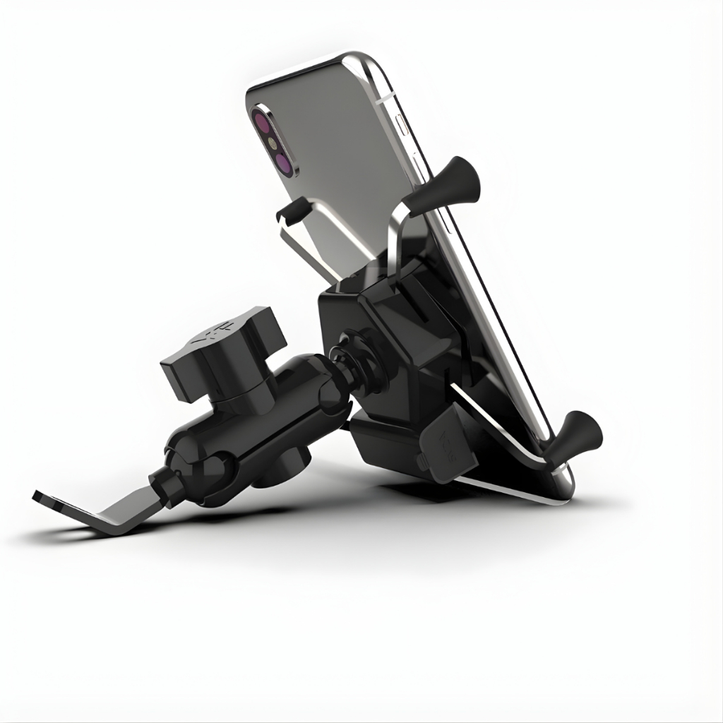 Suporte de Celular Universal Para Motos e Bicicleta Com Entrada Usb Rotação de 360º