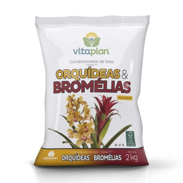 Substrato Terra para Orquídeas e Bromélias  Especial Mix 2kg - Adubo para Plantas Jardinagem