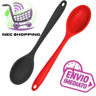 Kit 02 colher de silicone Cozinha  Resistente Casa Buffet Restaurante confeiteria em Oferta na Shopee