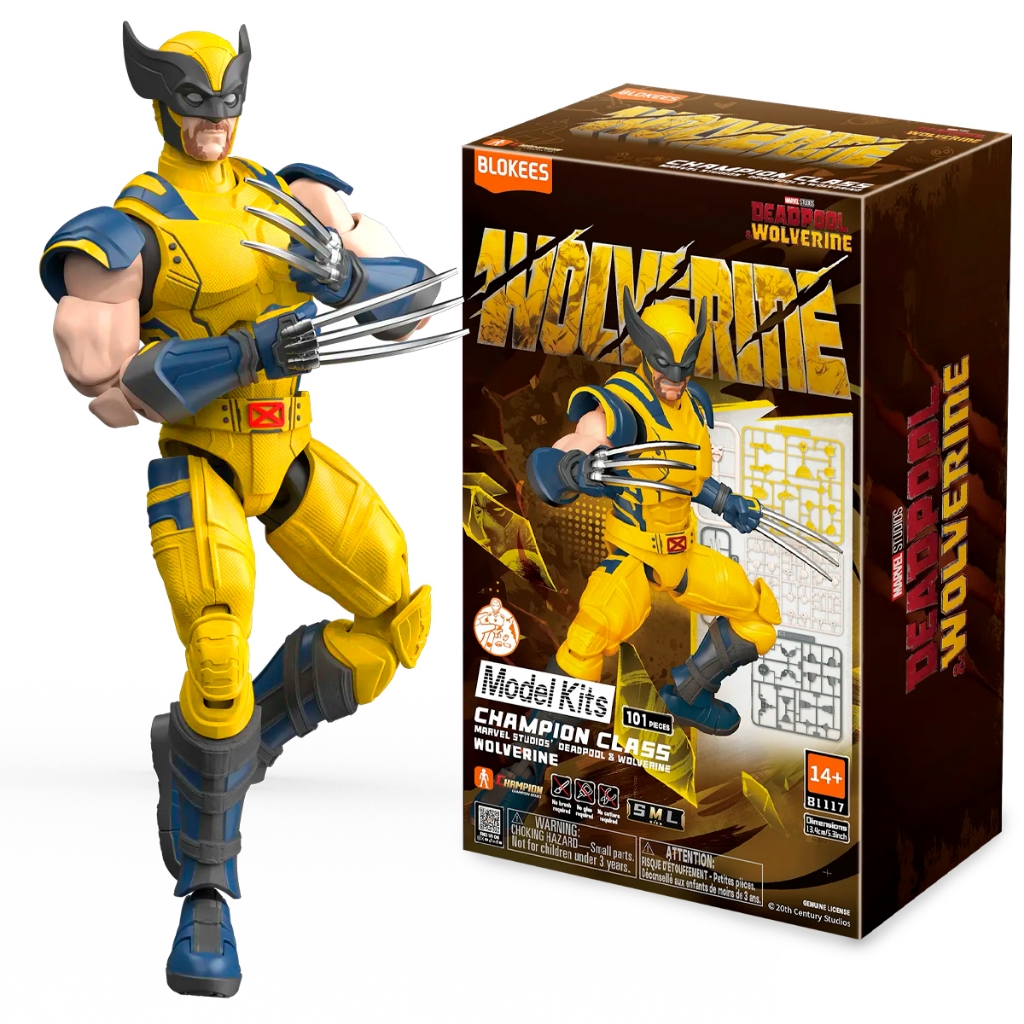 Boneco Blokees Marvel Wolverine Infinity Saga Champion