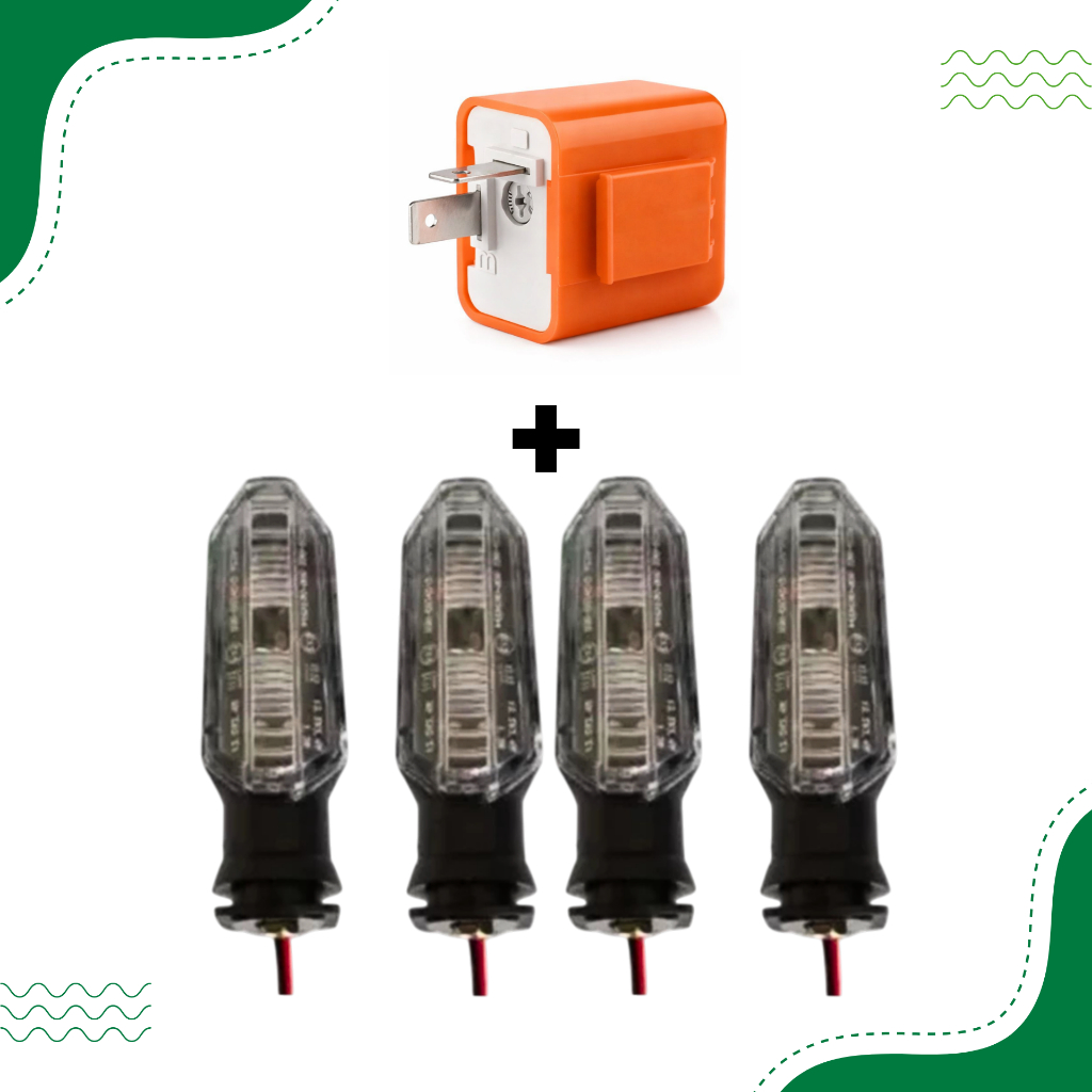 Kit Pisca Seta de Led com e Rele c/ Regulador Twister XRE 300 ADV 150 Sahara 300 Cb 300F