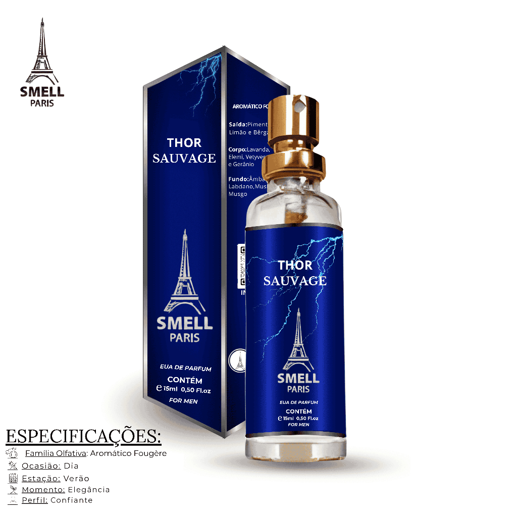 Mini Perfume Masculino thor sauvage 15ml - Smell Paris