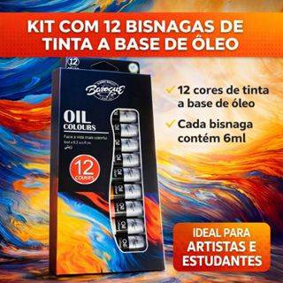 Kit Tintas em Bisnagas 6ml – Guache, Acrílica, Óleo e Base de Água em Oferta na Shopee