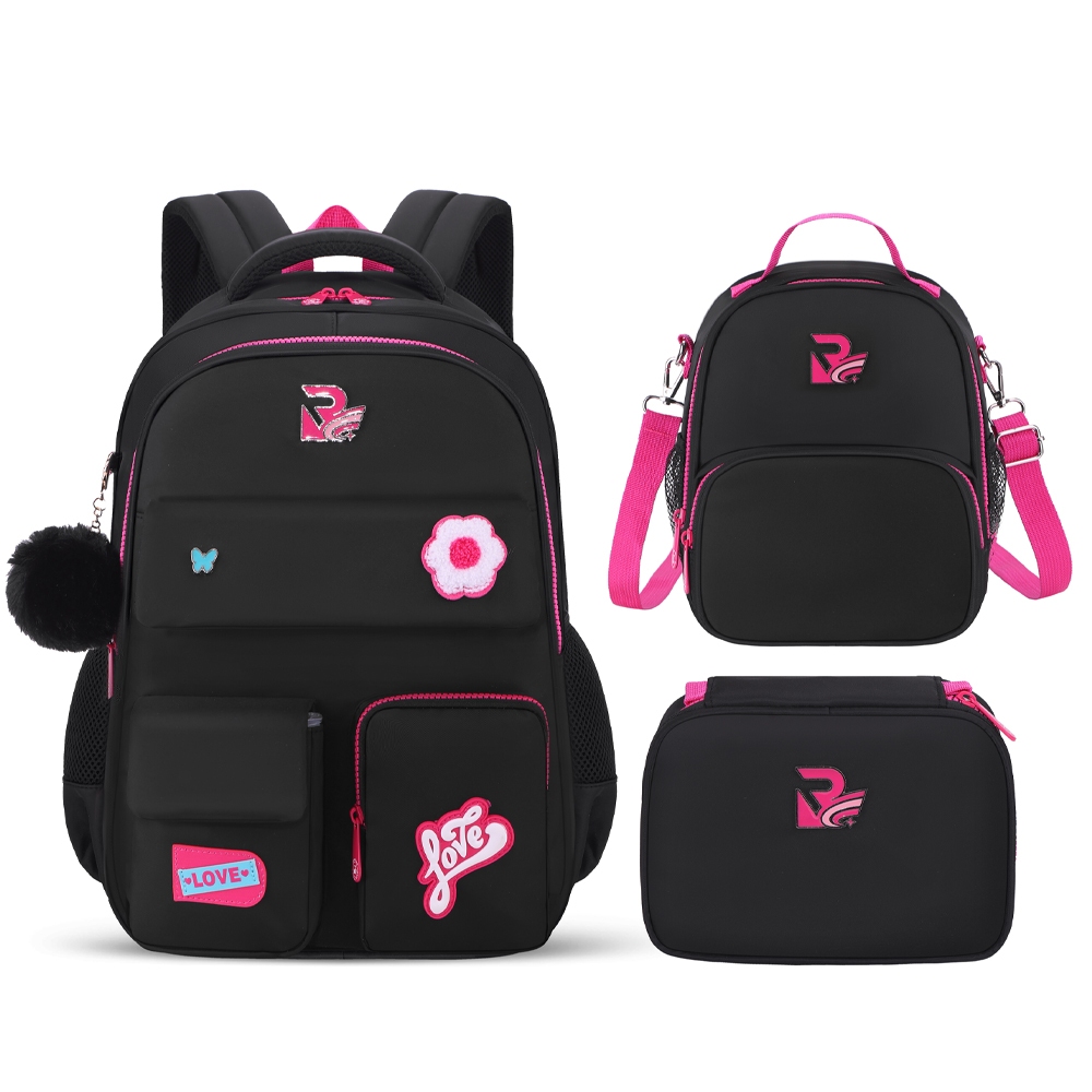 Kit 3  Mochila Grande + Mini Mochila +Bolsa de Mão  – Conjunto Versátil para Estudantes e Viagem em Oferta na Shopee