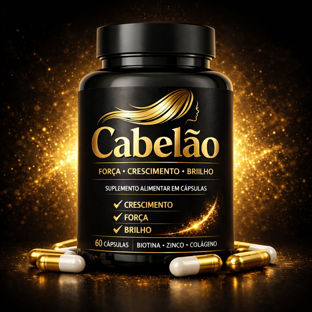 Cabelão Biotina Zinco e Colágeno 60 Cápsulas Força e Brilho Capilar | Envio Imediato em Oferta na Shopee