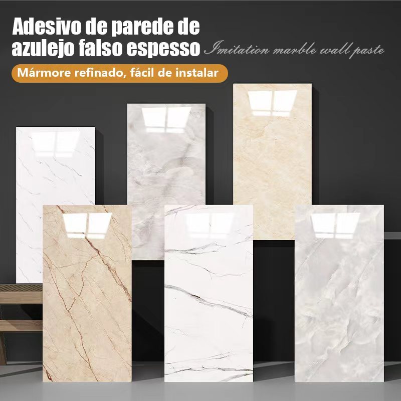 20/30/50/60PCS Placas Adesivas Mármore Parede Autocolante 3D Porcelanato 30 cm x 60 cm Cobrindo 3.6/5.4/9.0/10.8m²