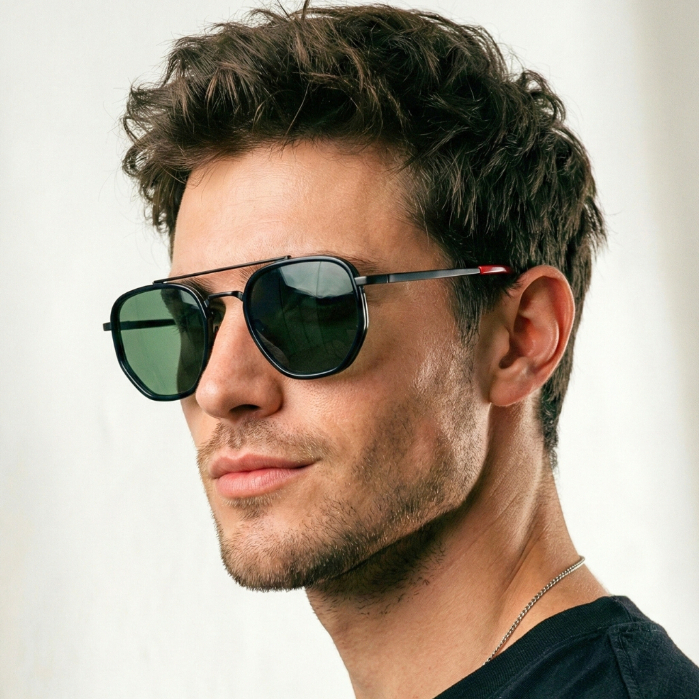 Óculos de Sol Aviador Clássico Chicago Hexagonal Premium Lente G15 uv400 Masculino Feminino em Oferta na Shopee