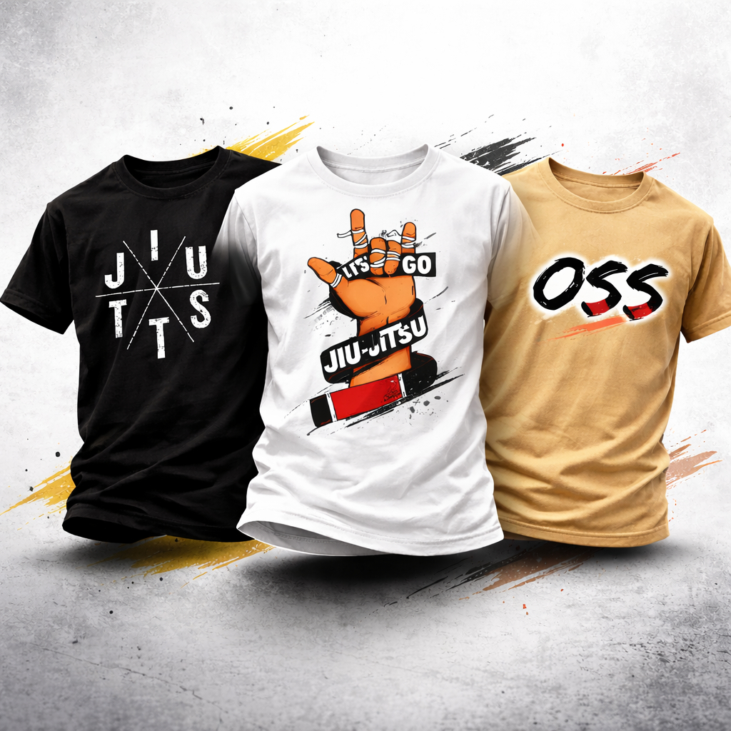 Conjunto 3 Camisa Camiseta Masculina Jiu-Jitsu Lançamento Blusa Leve Confortável