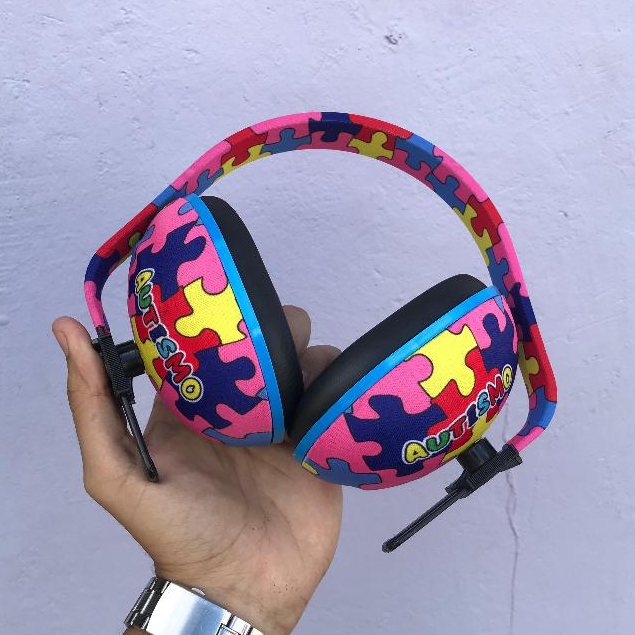 Abafador De Ruído Infantil Personalizado Ajustável Protetor Auricular Autismo Camper Criança