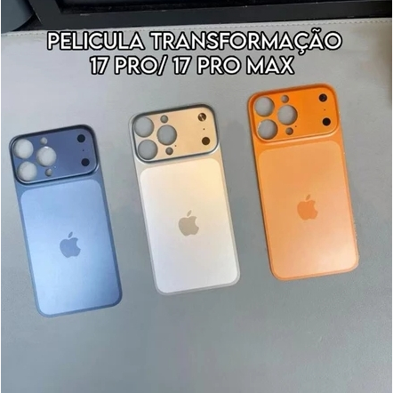 Pelicula Titanio iPhone Transformação 17 PRO / 17 PRO MAX Ótima Qualidade