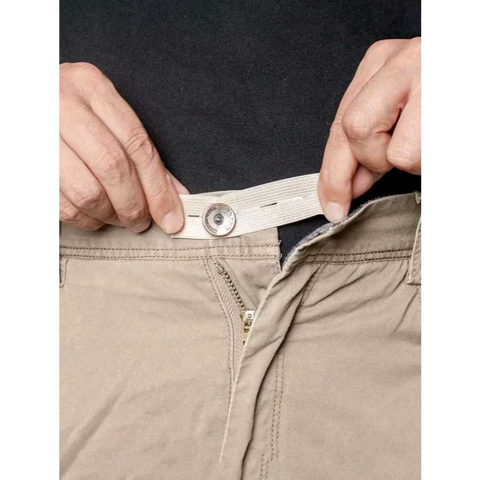 Kit de 2/4 Extensor de Calça Short Saia  Elástico Aumenta o Tamanho da Calça com Conforto Branco