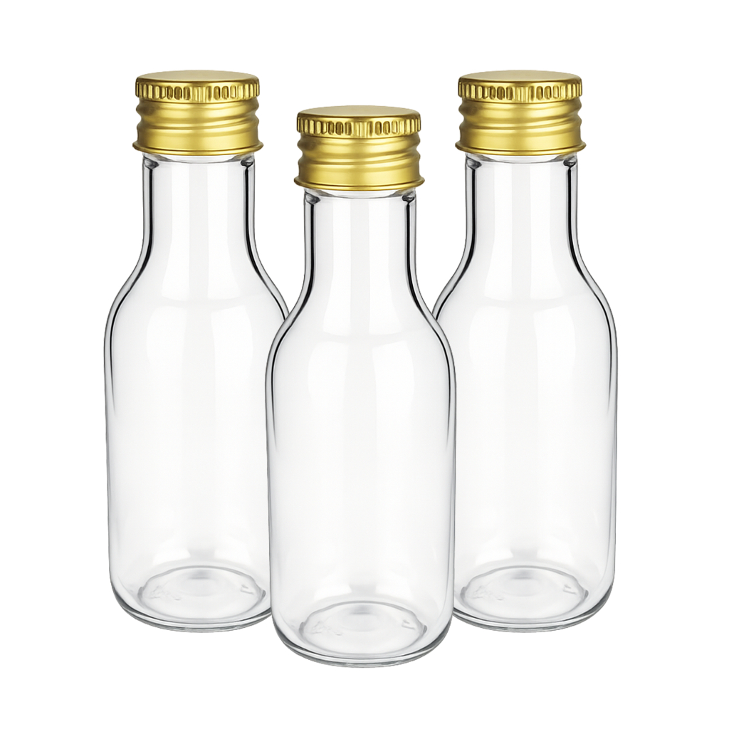 100 - Frascos Plasticos 50ml com Tampa Fechada Metal