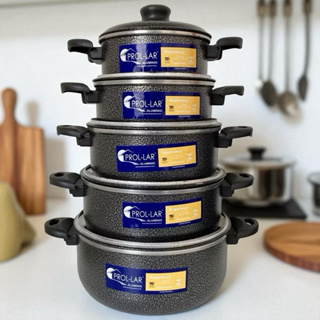 Jogo de Panelas 5 Pçs Alumínio Revestido Rosa Excelente Qualidade em Oferta na Shopee