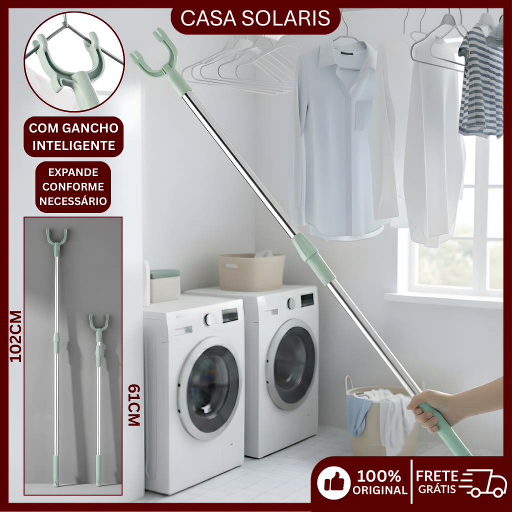 Pegador De Objetos Roupas Ajustável Retrátil Garra Forte para Varal Extensor Manual Resistente em Oferta na Shopee