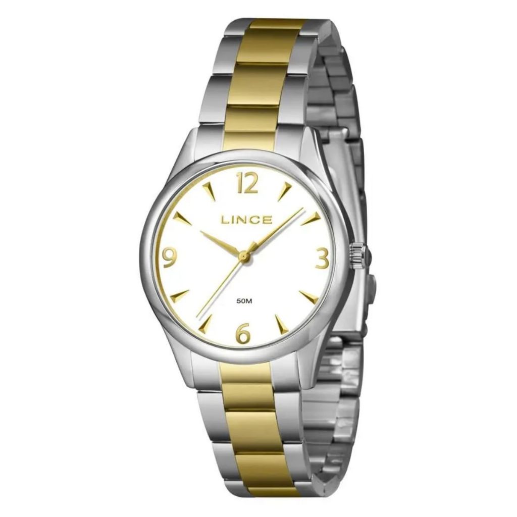 RELÓGIO LINCE FEMININO DOURADO E PRATA LRTJ169L36 B2SK em Oferta na Shopee