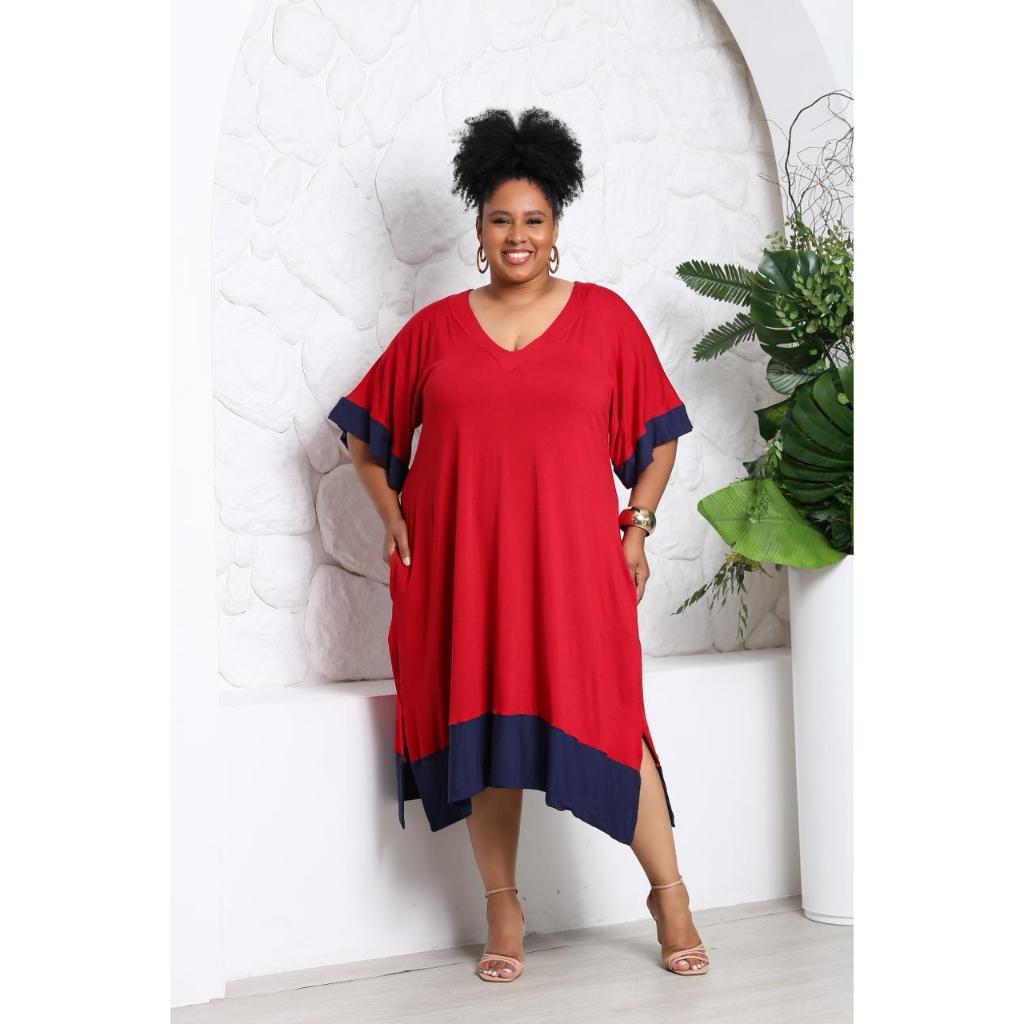 Vestido Kaftan Marcia Brandão Plus Size