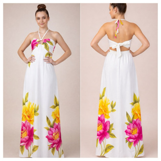 Vestido Longo infantil juvenil frente única Flores estampado em Oferta na Shopee