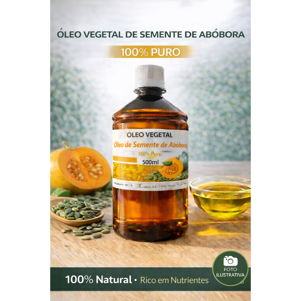 500Ml Oleo Vegetal de Semente de Abóbora + Brinde