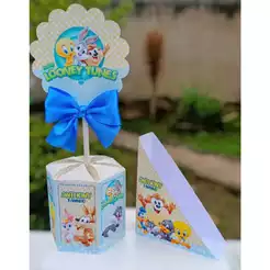Kit Centro de mesa + porta guardanapo (QUALQUER TEMA) - Lembrancinha para festa