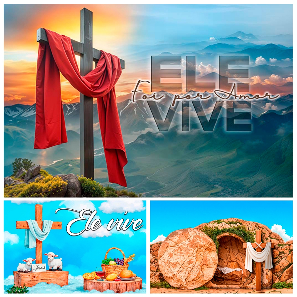Fundo Fotográfico Jesus Ele Vive Páscoa Religiosa Painel Em Tecido 1,5x2,2 Mt em Oferta na Shopee