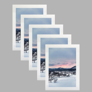 Kit 5 Porta Retrato 20x25 A5~A4  Moldura Branca Para decoração e Fotos em Oferta na Shopee