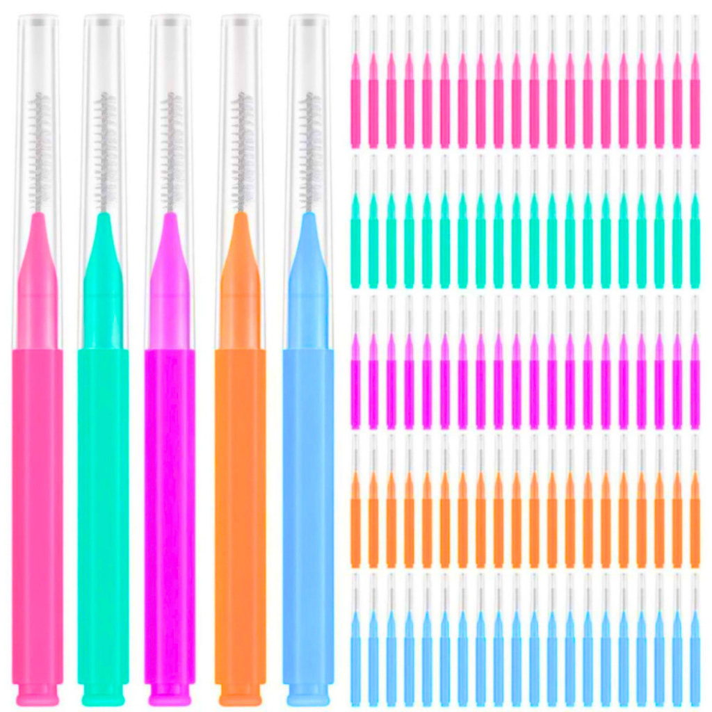 10/20/30/40/50un Escova de Dente Interdental Dental Picks Escovinha para limpeza Brown Lamination em Oferta na Shopee