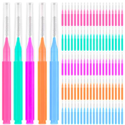 10/20/30/40/50un Escova de Dente Interdental Dental Picks Escovinha para limpeza Brown Lamination