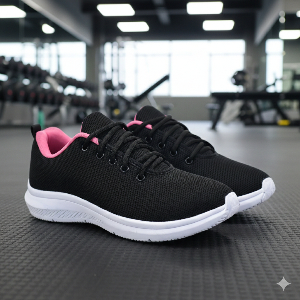 TENIS FEMININO IDEAL PARA TREINO ACADEMIA CAMINHADA LEVE CONFORTAVEL RESPIRAVEL ANTIDERRAPANTE