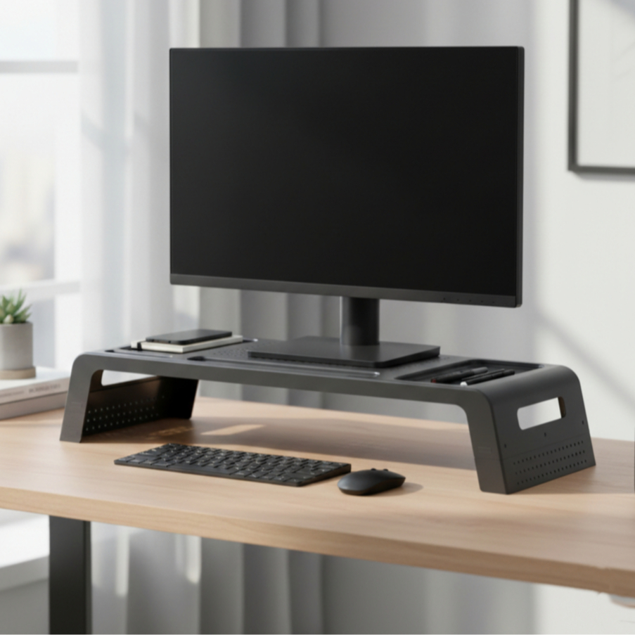 Suporte para TV/Monitor Maxcril Ajustável 14" a 25" VESA 23x56 Preto Montagem Segura Tela