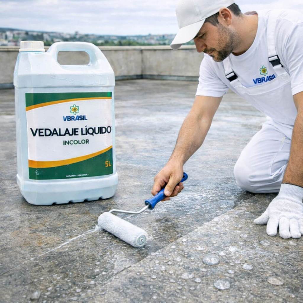 Impermeabilizante Para Laje 5L Incolor Anti Infiltração Telhado Veda Laje